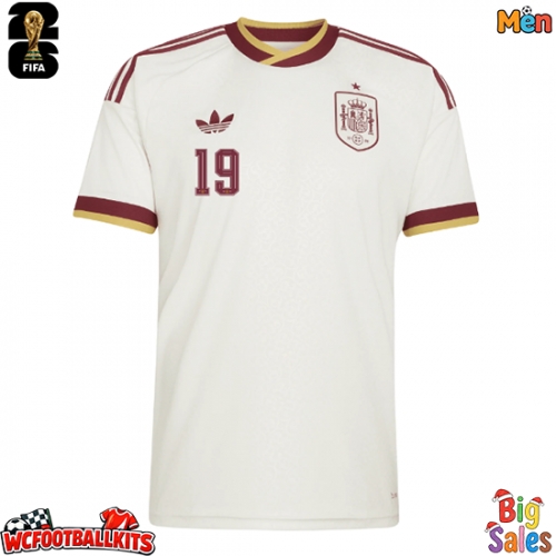 Spain Lamine Yamal #19 Replica Away Stadium Shirt World Cup 2026 Short Sleeve